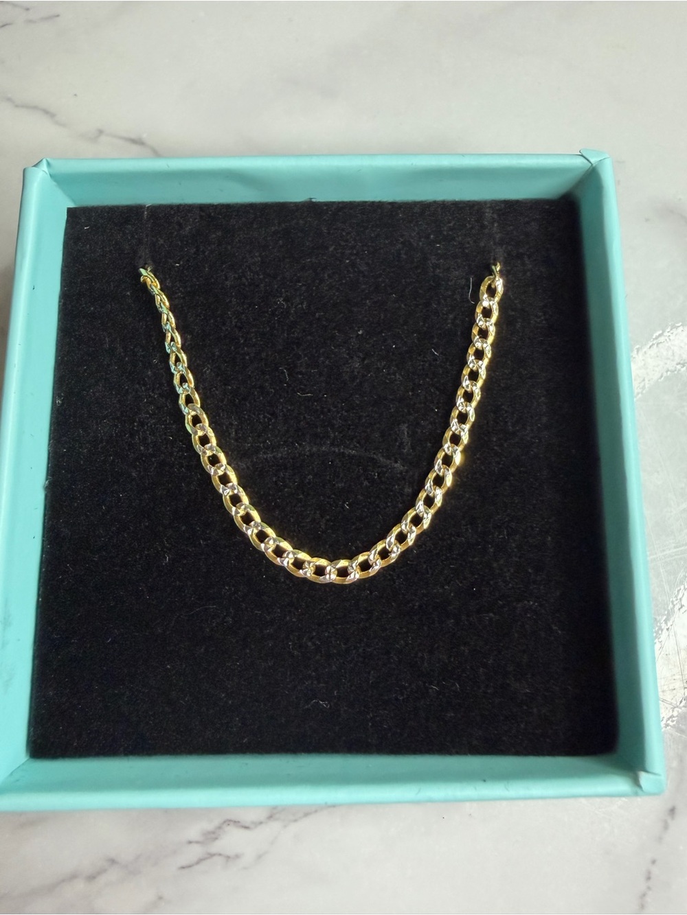 Two Tone Curb Link Bracelet
